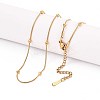 1MM 304 Stainless Steel Satellite Chain Necklaces NJEW-N058-07B-G-1