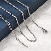 12Pcs 2.2MM 304 Stainless Steel Twisted Chain Necklaces for Men Women NJEW-H093-17P-02-1