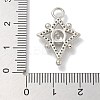Rack Plating Brass Micro Pave Clear Cubic Zirconia Pendants KK-L224-008P-3