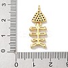 Rack Plating Brass Micro Pave Clear Cubic Zirconia Pendants KK-G515-23G-3
