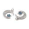 Brass Micro Pave Cubic Zirconia Pendants KK-E068-VB422-3