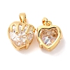 Brass Micro Pave Cubic Zirconia Pendants KK-M243-18G-2