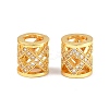 Brass Micro Pave Clear Cubic Zirconia European Beads CU-CBA6A75-25G-1