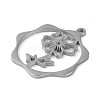 Non-Tarnish 304 Stainless Steel Pendants STAS-P338-01E-P-2