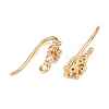Brass Micro Pave Clear Cubic Zirconia Crown Earring Hooks KK-A274-04G-2