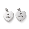 Non-Tarnish 304 Stainless Steel Pendants LS-STAS-F253-12P-2