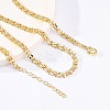Brass Link Chain Necklaces for Women NJEW-K282-01G-2