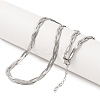 304 Stainless Steel Snake Chains Necklaces NJEW-M075-02B-P-1