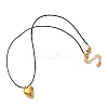 Ion Plating(IP) 304 Stainless Steel Heart Pendant Necklaces for Women NJEW-F328-17G-2