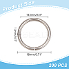 200Pcs 304 Stainless Steel Open Jump Rings STAS-AR0002-15-2