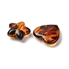 Leopard Print Transparent Acrylic Beads OACR-Z041-20-4