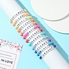 12 Months Polymer Clay & Acrylic Beaded Stretch Bracelet Sets for Women BJEW-SW00144-5