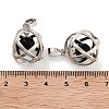 Natural Obsidian Round Ball Pendants G-Q163-05P-06-3