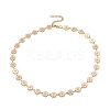 Enamel Daisy Link Chain Necklace NJEW-P220-01G-2