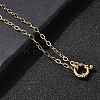 304 Stainless Steel Cable Chain Necklaces with Spring Ring Clasps for Women NJEW-Z091-15G-1