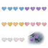10 Sets 5 Colors Heart Alloy Adjustable Jean Button Pins DIY-FG0004-95-1