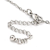 Tarnish Resistant Summer Beach 304 Stainless Steel Cable Chains Shell Shaped Charm Bracelets BJEW-P334-05P-3