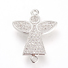 Long-Lasting Plated Brass Micro Pave Cubic Zirconia Links X-ZIRC-S053-17P-1