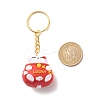 PVC Plastic Lucky Cat Pendants Keychains KEYC-JKC00351-6