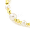 Rack Plating Grooved Round Brass Beaded Bracelets BJEW-P322-20G-2