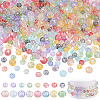 560Pcs 2 Styles Transparent Crackle Glass Beads Strands CCG-PH0001-25-1
