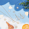 12Pcs Brass Pave White Shell Heart Charms FIND-BC0013-84A-5