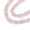 Electroplate Opaque Solid Color Glass Beads Strands EGLA-N002-25-B06-3