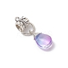 Electroplate Glass Pendants PALLOY-JF03577-4