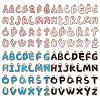 104Pcs Letter A~Z Alloy Enamel Pendant Charms JX170A-1