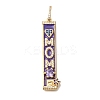 Mother's Day Brass Micro Pave Cubic Zirconia Pendants KK-K389-043G-1