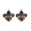 Carnival/Mardi Gras Theme Alloy Enamel & Glitter Powder Pendants LS-ENAM-T020-53D-RS-1