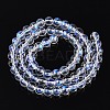 Transparent Electroplate Glass Beads Strands EGLA-Q132-6MM-01A-11-2