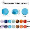 28Pcs 7 Style atural Carnelian & Yellow Aventurine & Tiger Eye & Green Aventurine & Turquoise & Lapis Lazuli & Amethyst Cabochons G-SC0002-13B-2
