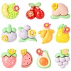 55Pcs 11 Styles Opaque Resin Decoden Flower &  Fruit Cabochons RESI-CJ0004-10-1