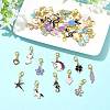 20Pcs 20 Styles Alloy Enamel Pendant Decorations HJEW-FS00045-8