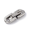 Non-Tarnish 304 Stainless Steel Fold Over Clasps STAS-G307-11A-P-3