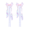 Nylon Organza Ribbon & Plastic Imitation Pearl Beaded Bowknot Bag Ornament HJEW-PH02020-7