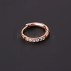 316 Stainless Steel Micro Pave Clear Cubic Zirconia Hoop Cartilage Earrings WG9FB89-02-1
