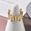 304 Stainless Steel Open Cuff Ring for Women LS-RJEW-M049-01G-05-1