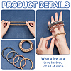 BENECREAT 8Pcs 4 Colors Steel Wire Wrap Chain Stretch Bracelets Set BJEW-BC0001-21-4