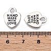 Tibetan Style Alloy Heart Charms TIBEP-Q035-07AS-NR-3