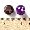 Spray Painted ABS Plastic European Beads KY-G033-01B-3