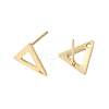16Pcs 2 Colors 201 Stainless Steel Stud Earring Findings with Hole EJEW-FS0001-17-2
