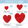 4 Styles Heart Hotfix Rhinestone Appliques PATC-CP0001-02B-2