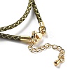 Polyester Cord Braided Necklace Makings MAK-L043-03G-14-3