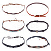6Pcs 6 Styles Imitation Leather & Alloy Cowboy Hat Bands DIY-HY0003-06-1