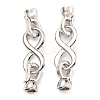Rack Plating Eco-Friendly Brass Fold Over Clasps KK-F856-04B-P-1