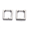 Tarnish Resistant 304 Stainless Steel Square Huggie Hoop Earrings STAS-H156-09A-P-2