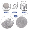 DIY 304 Stainless Steel Blank Flat Round Pendnat Necklace with Cable Chains Making Kit DIY-SC0024-15-2
