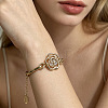Minimalist Alloy & Cubic Zirconia Link Bracelets for Women WGB775D-02-1